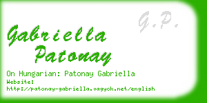 gabriella patonay business card